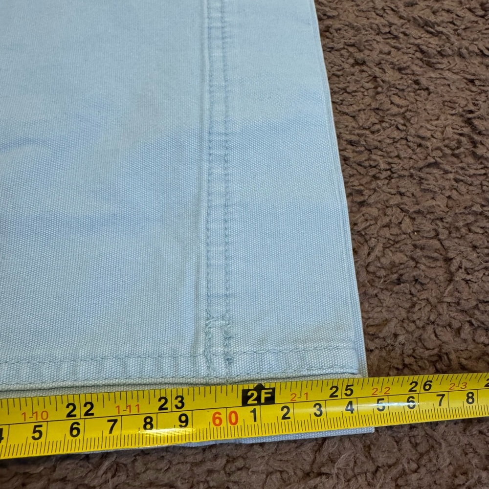 2 FOR $20 Old Navy Light Baby Blue High Rise Wide Let Crop Pants Size 4 - Picture 6 of 9